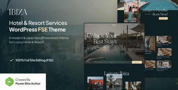Ibiza – Luxury Hotel & Resort Gutenverse FSE WordPress Block Theme
