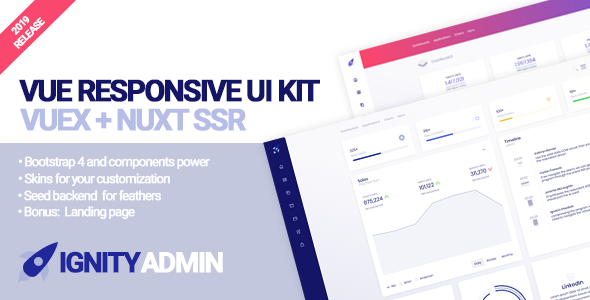 Ignity - Bootstrap 4 Vuex Nuxt Dashboard Template