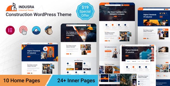 Indusra - Construction WordPress Theme
