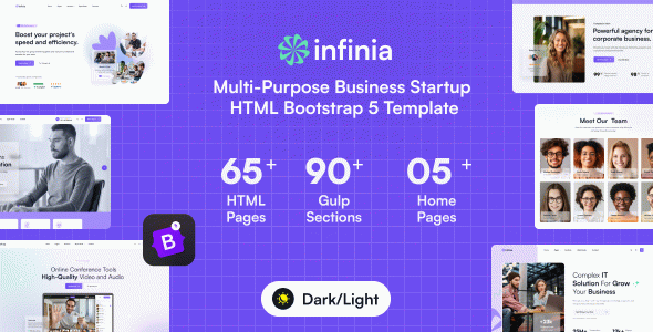 Infinia - Multipurpose Business Startup HTML Bootstrap 5 Template