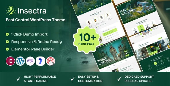 Insectra - Pest Control Bugs WordPress Theme