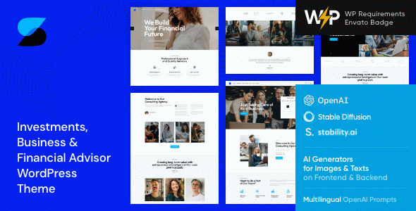 Investment - Business & Financial Advisor WordPress Theme