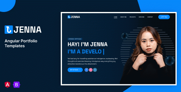 Jenna – Angular Personal Portfolio Template