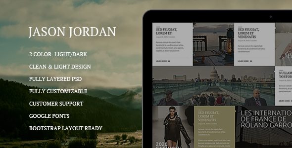 JJ - One Page Parallax HTML Theme