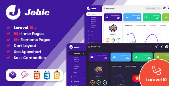 Jobie - Job Portal Laravel & Bootstrap Admin Dashboard