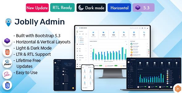 Joblly - Career Admin Dashboard Bootstrap HTML
