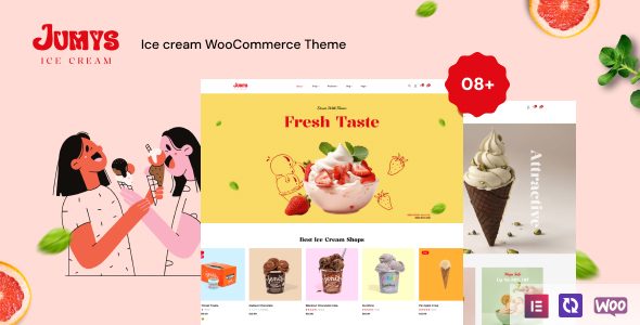 Jumys – Ice Cream WooCommerce WordPress Theme with AI