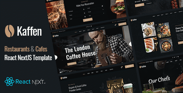 Kaffen - Restaurant React NextJS Template