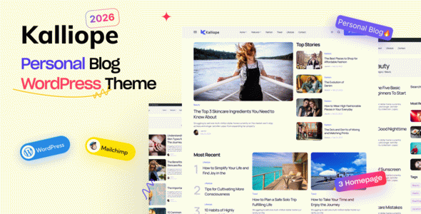 Kalliope - Modern Blog WordPress Theme