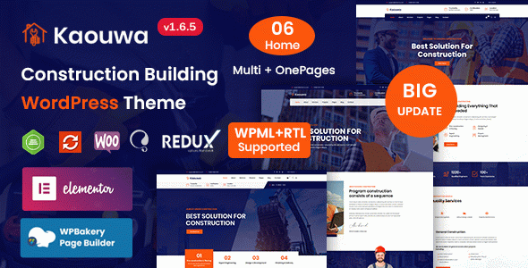 Kaouwa - Construction Building WordPress Theme