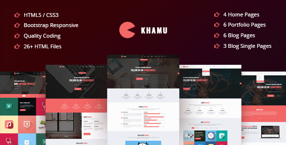 Khamu | Corporate, Business, Portfolio, Digital Agency HTML5 Template