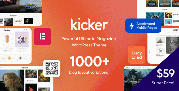 Kicker - Blog & Magazine News WordPress Theme