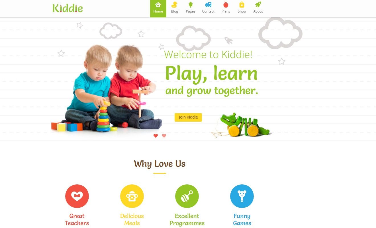 Kiddie Kindergarten Nursery WordPress Theme