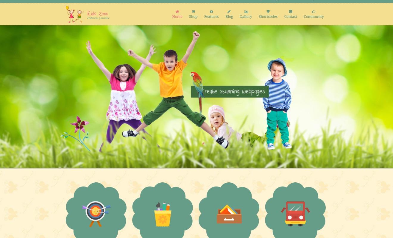 Kids Zone Children Kids WordPress Theme