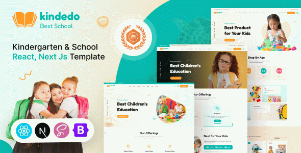 Kindedo - Kindergarten & School React, Next js Template