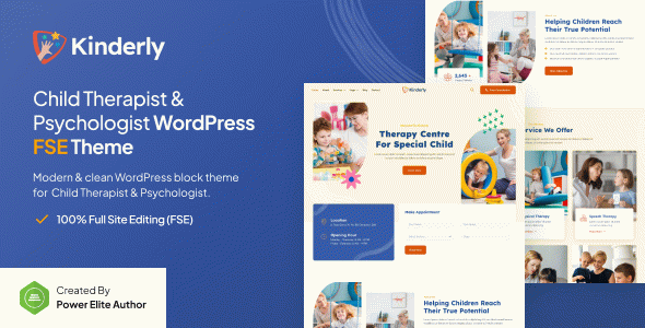 Kinderly ??? Child Therapist & Psychologist Gutenverse FSE WordPress Block Theme