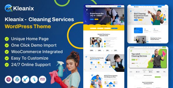 Kleanix - Cleaning Service WordPress Theme