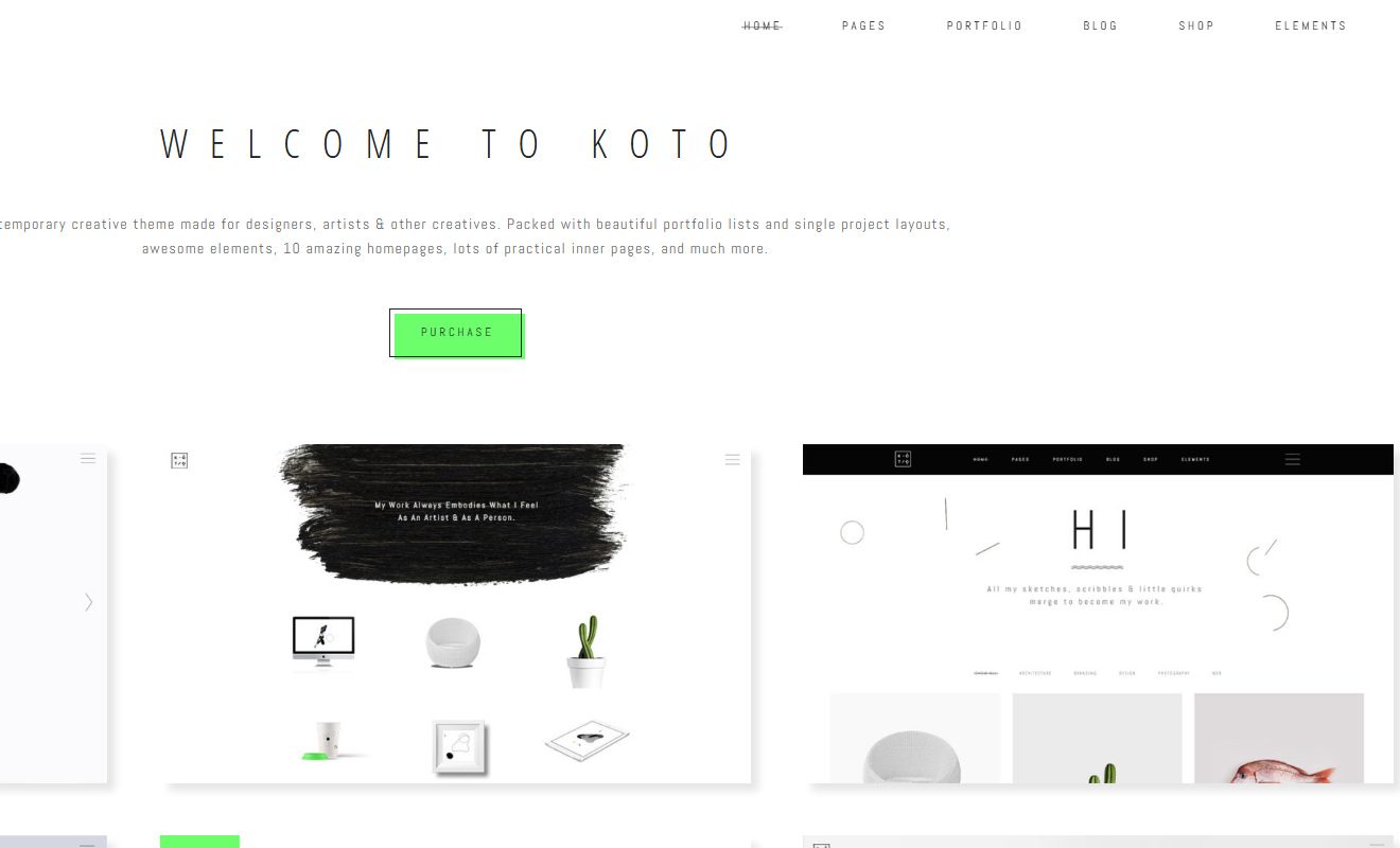Koto ??? Design and Artist Portfolio Theme