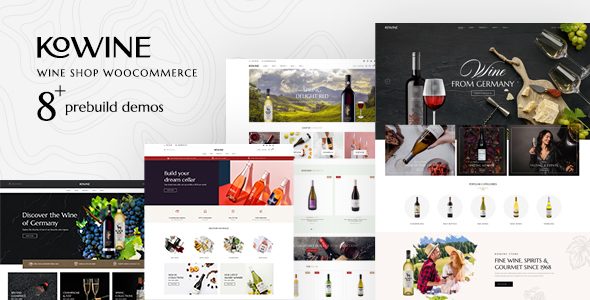Kowine – Wine Store WordPress Theme with AI