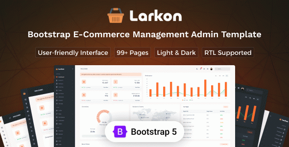 Larkon - Ecommerce Management Admin & Dashboard Template
