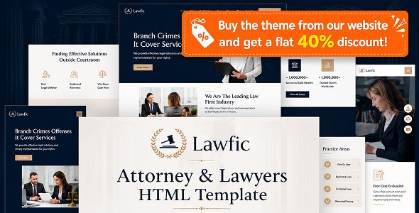 Lawfic - Attorney and Lawyer HTML Template