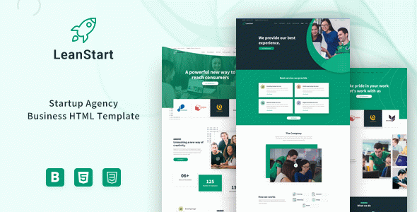 LeanStart - Startup Agency Business HTML Template