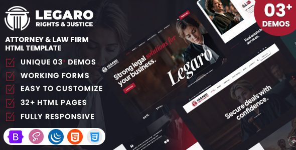 Legaro - Attorney & Law Firm HTML Template