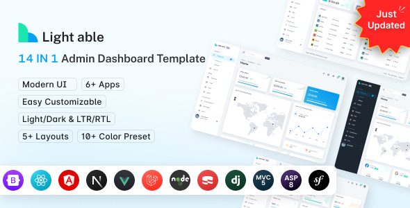 Light Able Admin & Dashboard Template