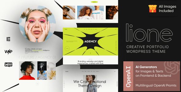 Lione - Creative Portfolio & Brutalist WordPress Theme