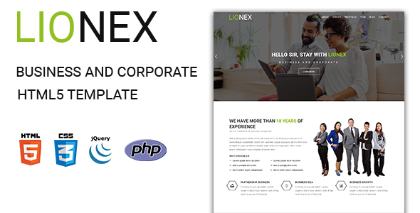 Lionex - Business And Corporate HTML5 Template