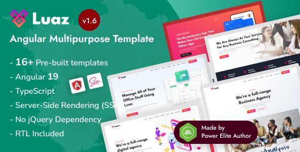 Luaz - Angular 19 Multipurpose Template + SSR