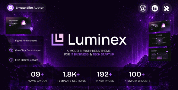 Luminex - Multipurpose IT Business & Tech Startup WordPress Theme