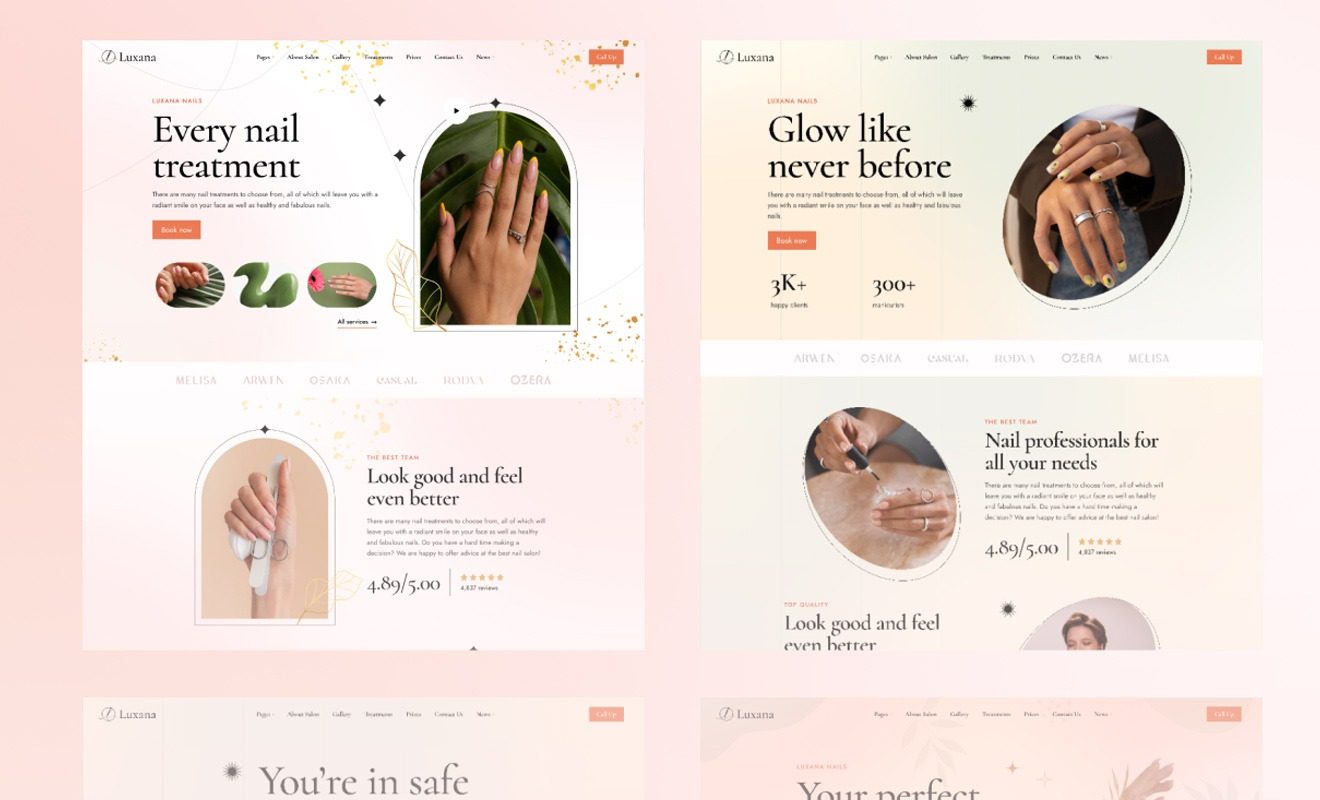 Luxana ??? Nail Bar & Beauty Salon WordPress Theme