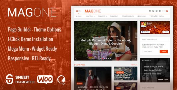 MagOne -?? News Magazine WordPress Theme