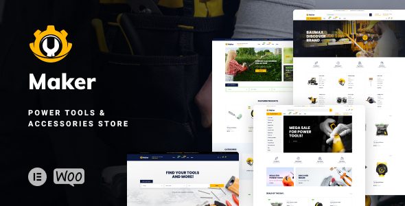 Maker – Tools Store WordPress Theme with AI