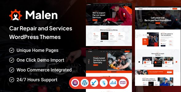 Malen - Car Service & Repair WordPress Theme