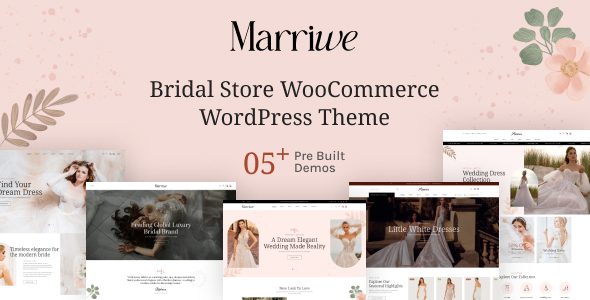 Marriwe - Bridal Store WooCommerce WordPress Theme