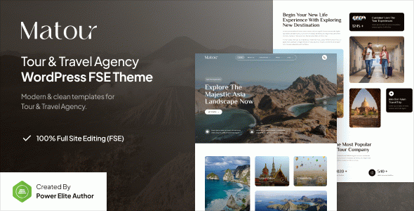 Matour – Tour & Travel Agency Gutenverse FSE WordPress Block Theme