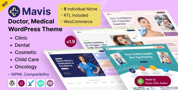 Mavis ??? Doctor & Medical Clinic WordPress Theme with Elementor and WooCommerce Support