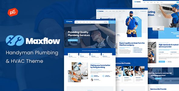 MaxFlow - Handyman Plumbing & HVAC WordPress Theme