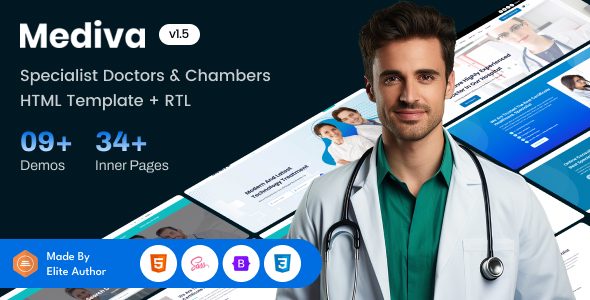 Mediva - Specialist Doctors & Chambers Bootstrap 5 Template