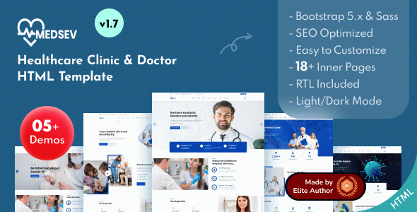 Medsev - Healthcare Clinic & Doctor Bootstrap 5 Template