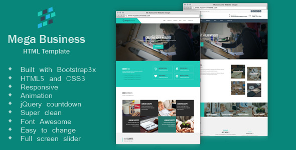Mega Business - Corporate, Business, HTML5 Template