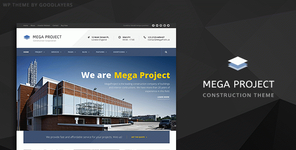 Mega Project - Construction WordPress