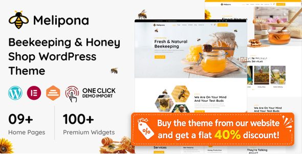 Melipona - Beekeeping and Honey Shop WordPress Theme