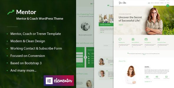 Mentor ??? Personal Development Coach WordPress Theme