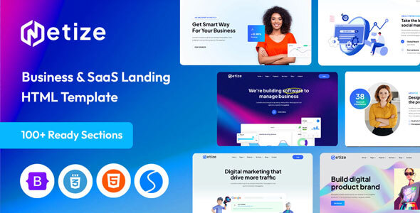 Metize - Startup & SaaS Landing HTML Template