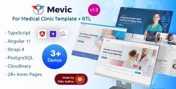 Mevic - Angular 17+ Medical Health & Doctors Clinic Theme