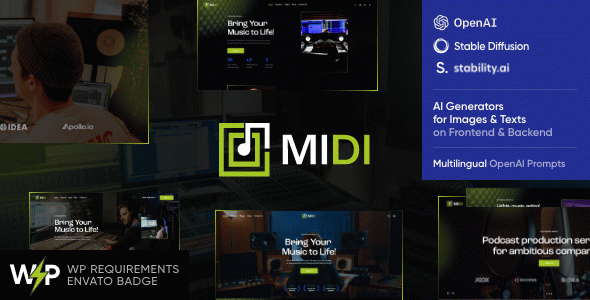 Midi - Sound & Music School WordPress Theme + Online Store