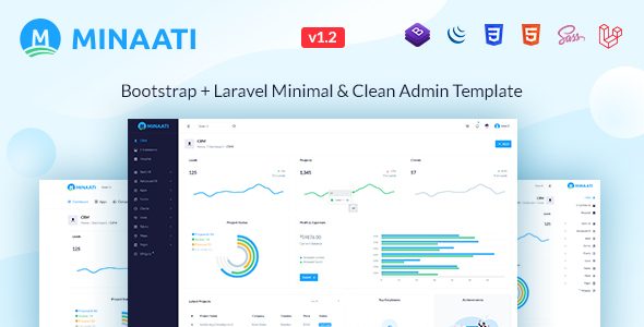 Minaati - Bootstrap + Laravel Minimal & Clean Admin Template